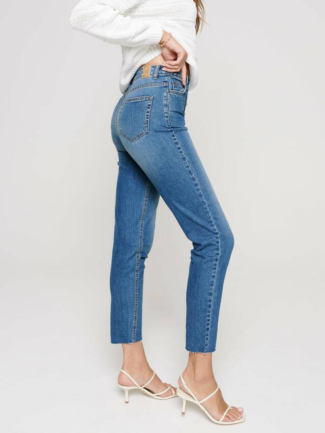 Mom Fit jeans jeans with High rise CON-189, s.170-102, mid blue - 2