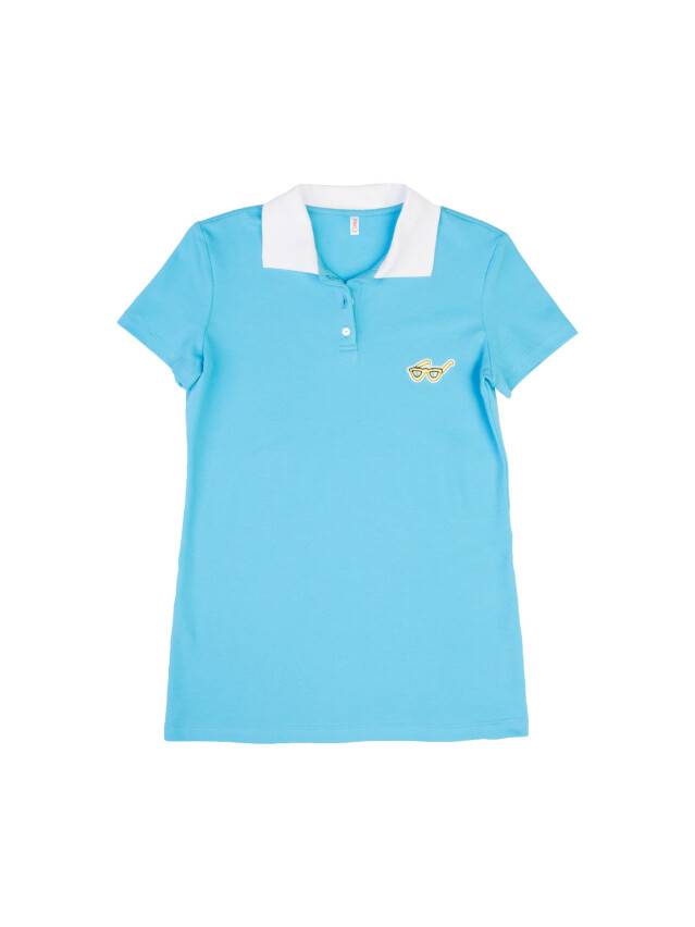 Women's polo neck shirt CONTE ELEGANT LD 729, s.170-100, blue - 3