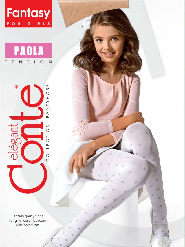 Fancy children's tights CONTE ELEGANT PAOLA, s.104-110, light pink - 2