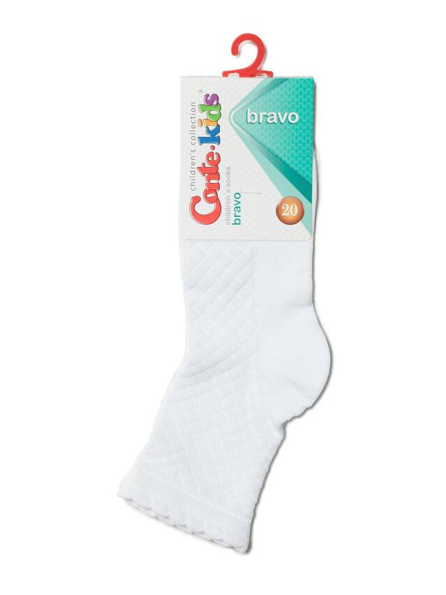 Children's socks CONTE-KIDS BRAVO, s.30-32, 187 white - 2