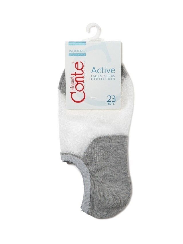 Women's socks CONTE ELEGANT ACTIVE (anklets),s.23, 000 grey - 3