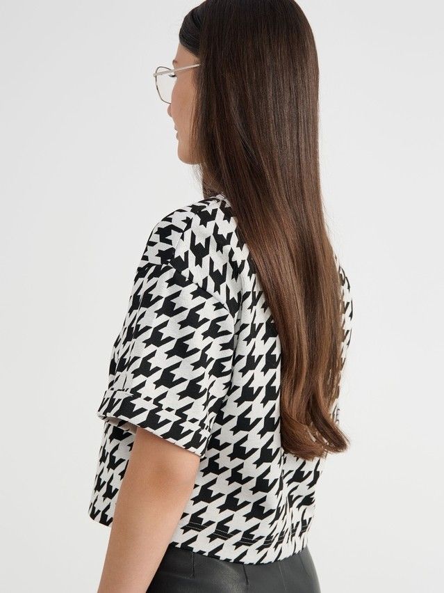 Women's polo neck shirt CONTE ELEGANT LD 2809, s.170-92, dogtooth - 5