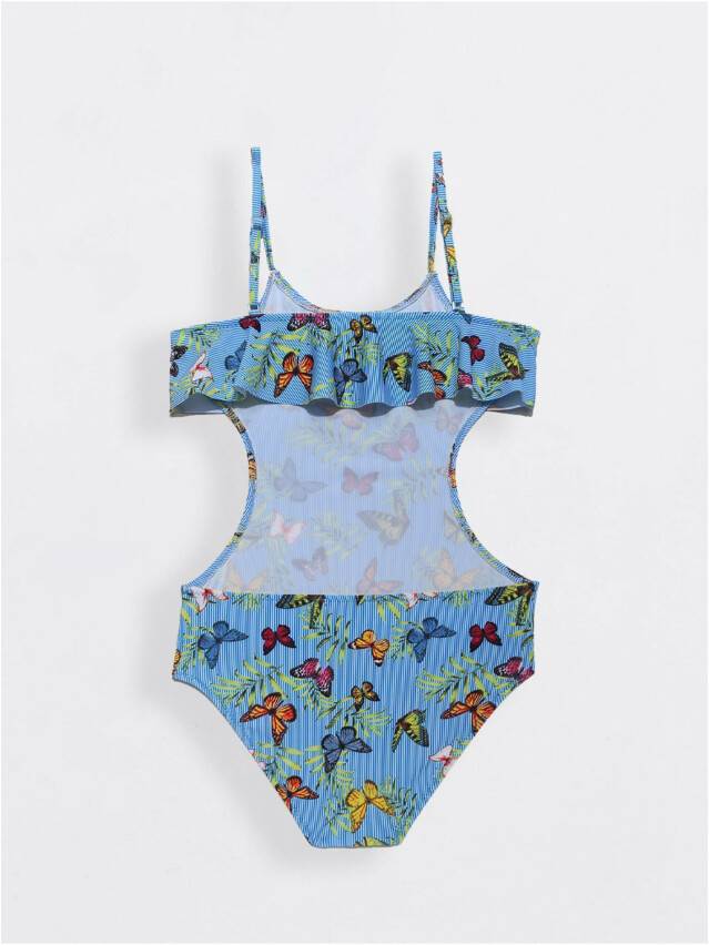 Swimsuit for girls CONTE ELEGANT SWEET BUTTERFLY, s.110,116-56, white-blue - 2