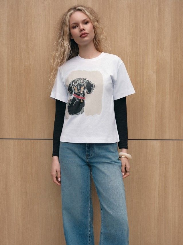 Women's polo neck shirt CONTE ELEGANT LD 3029, s.170-92, white-taksa - 2