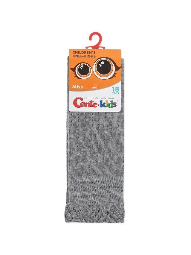 Children's knee high socks CONTE-KIDS MISS, s.16, 058 grey - 5