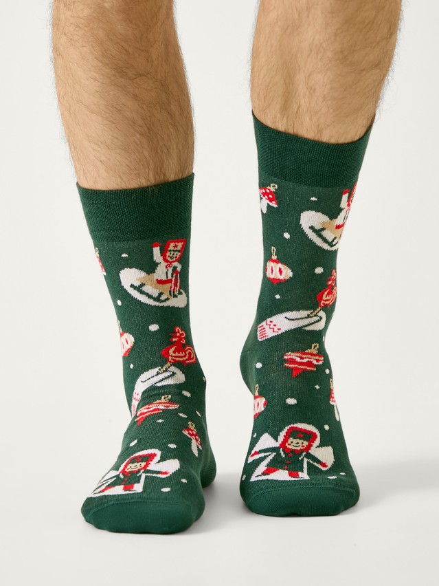Men's socks DIWARI NEW YEAR, s.27-29, 1026 dark green - 1