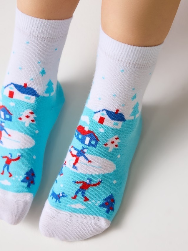 Children's socks CONTE-KIDS NEW YEAR, s.16-18, 1025 turquoise - 4