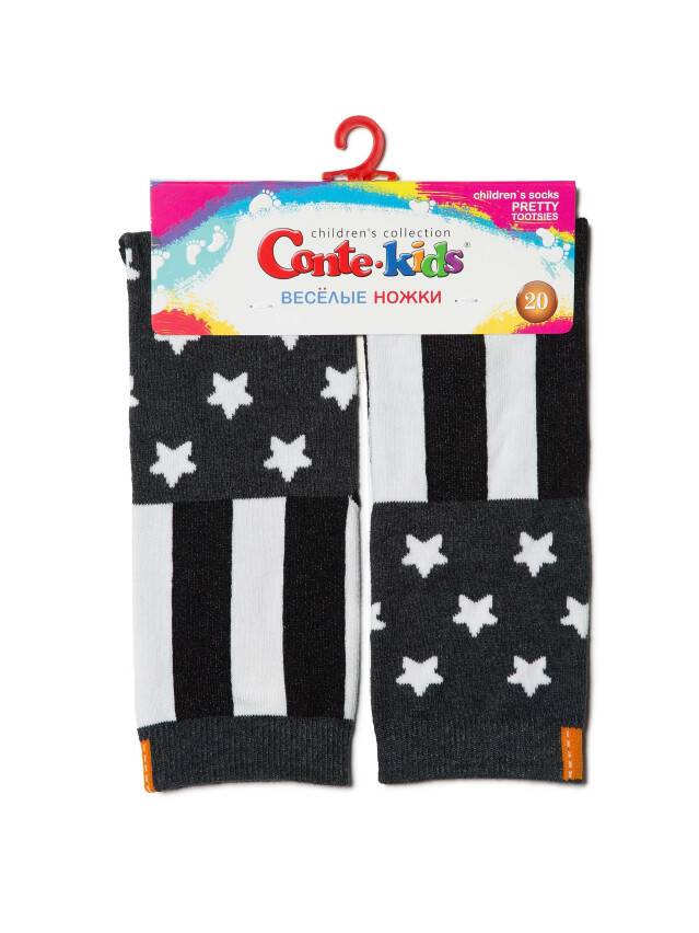Children's socks CONTE-KIDS CHEERFUL LEGS, s.30-32, 280 dark grey - 2