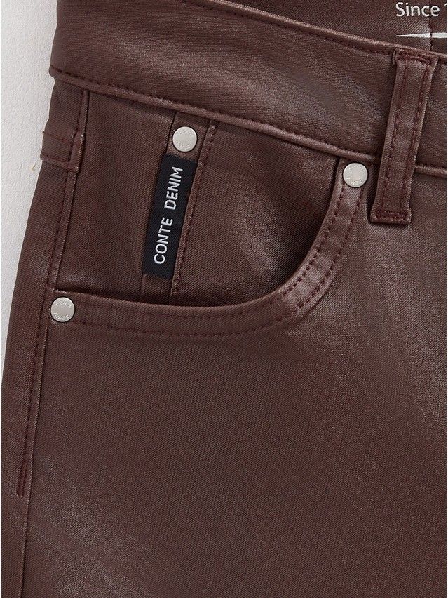 Denim trousers CONTE ELEGANT CON-712, s.170-94, chocolate - 9