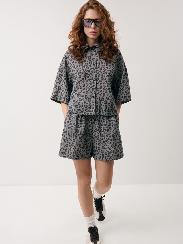 Women's blouse CONTE LBL 3729, s.170-84-90, khaki leo - 1