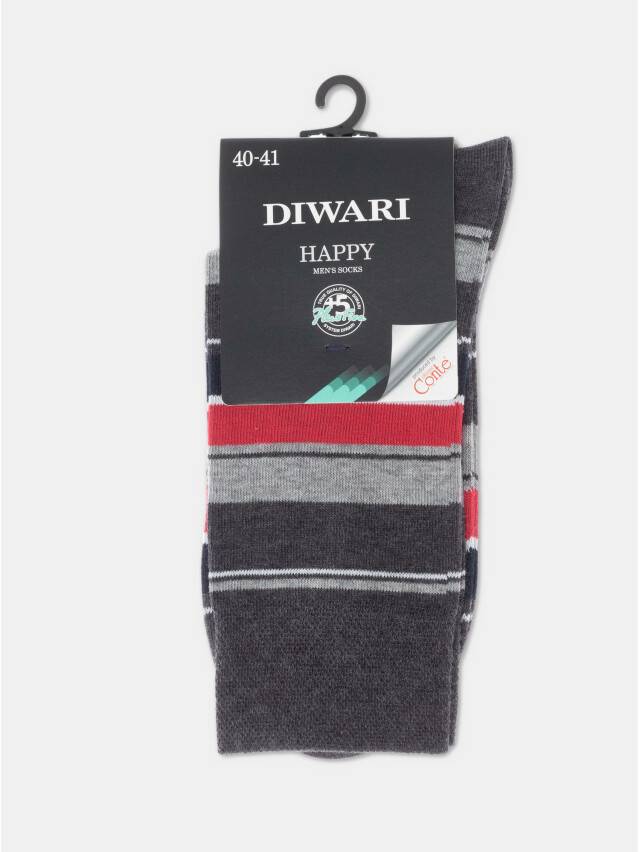 Men's socks DiWaRi HAPPY, s. 40-41, 056 dark grey-bordo - 2