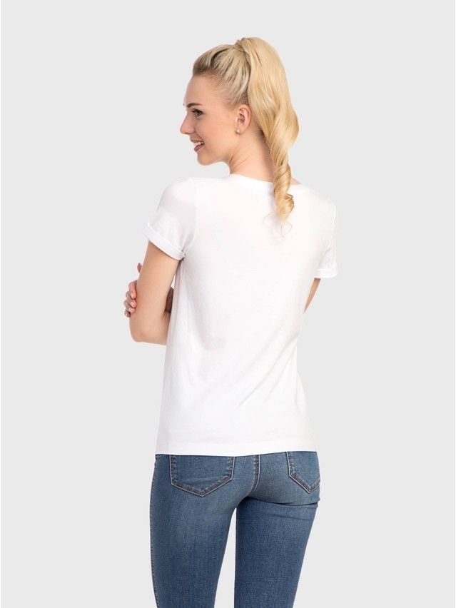 Women's polo neck shirt CONTE ELEGANT LD 736, s.170-100, white - 2
