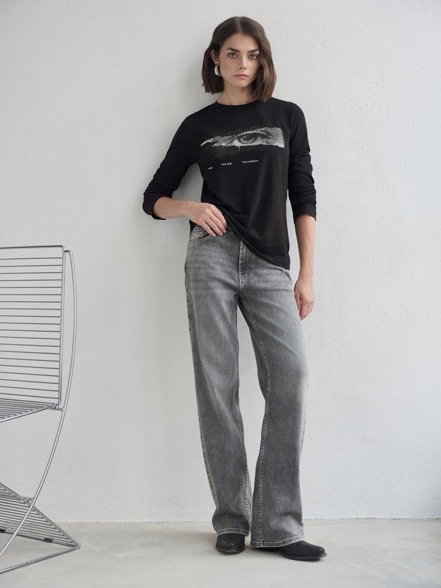 Women's polo neck shirt CONTE LD 3287, s.170-88, black-eye - 4
