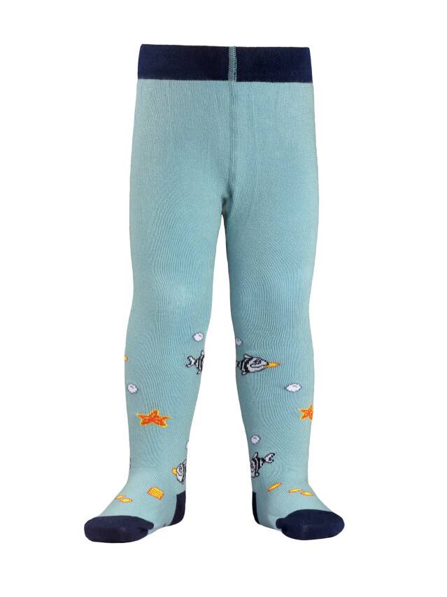 Children's tights CONTE-KIDS TIP-TOP, s.62-74 (12),379 grey-turquoise - 1