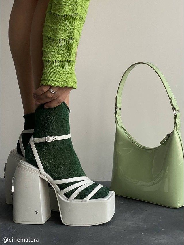 Women's viscose socks CLASSIC (lurex, without elastic) 17C-16SP, s.36-37, 000 dark green - 2