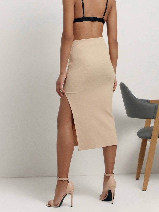 Women's skirt CONTE ELEGANT LU 1853, s.170-90, light beige - 3