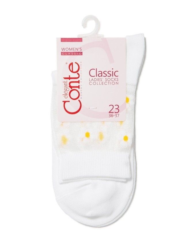 Women's socks CONTE ELEGANT CLASSIC, s.23, 084 white - 3