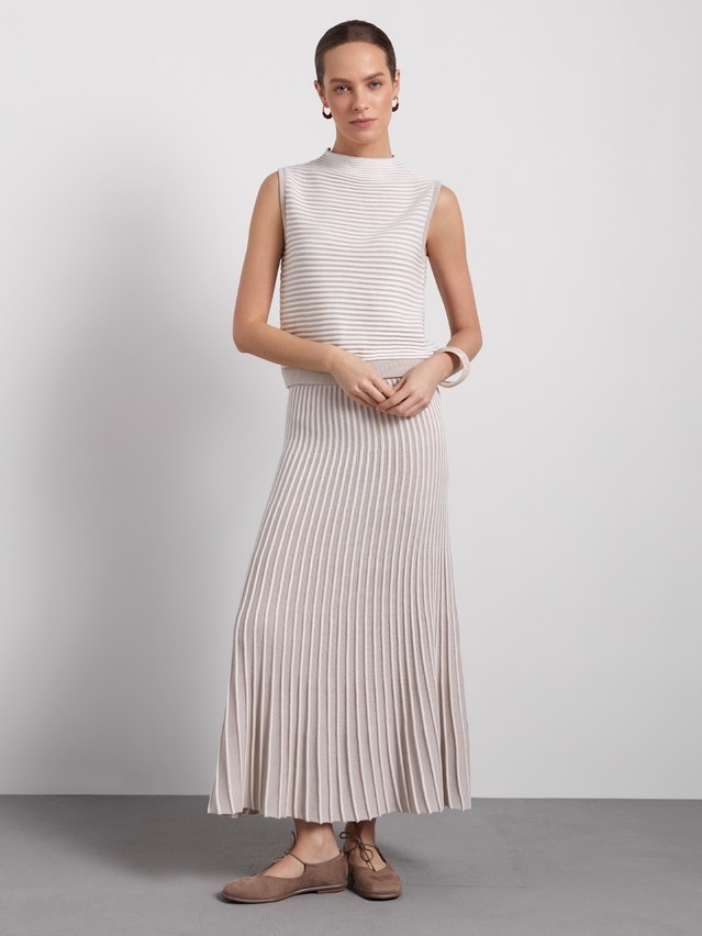 Women's skirt CONTE ELEGANT LDK2564, s.170-90, beige - 1