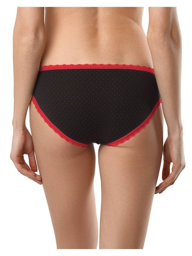 Panties for women LAZY DAYS LB 1003 (packed on mini-hanger),s.90, black-red - 2