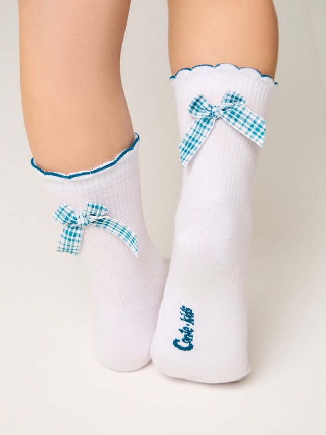 Children's socks CONTE-KIDS TIP-TOP, s.16, 065 white-turquoise - 1