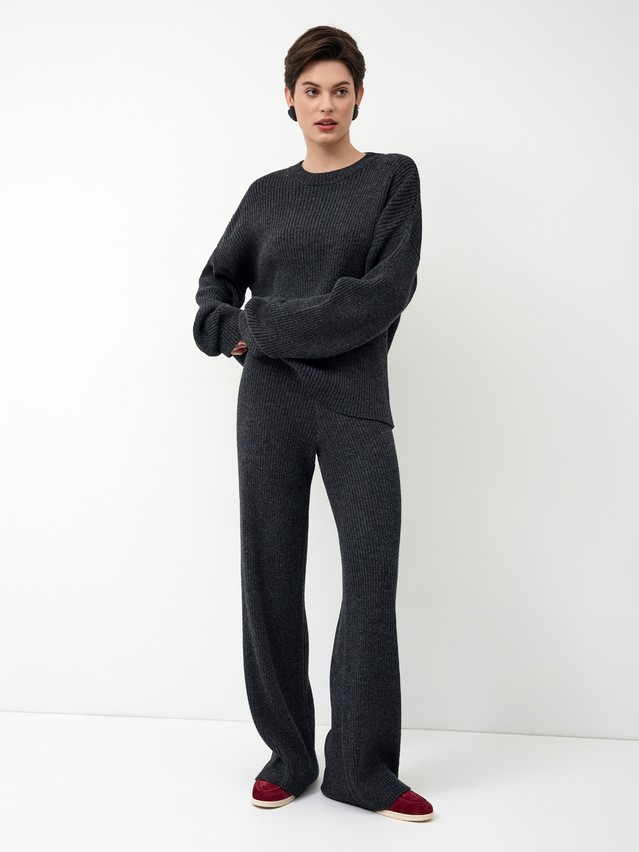 Women's trousers CONTE ELEGANT LDK24127, s.170-90, grafit melange - 5