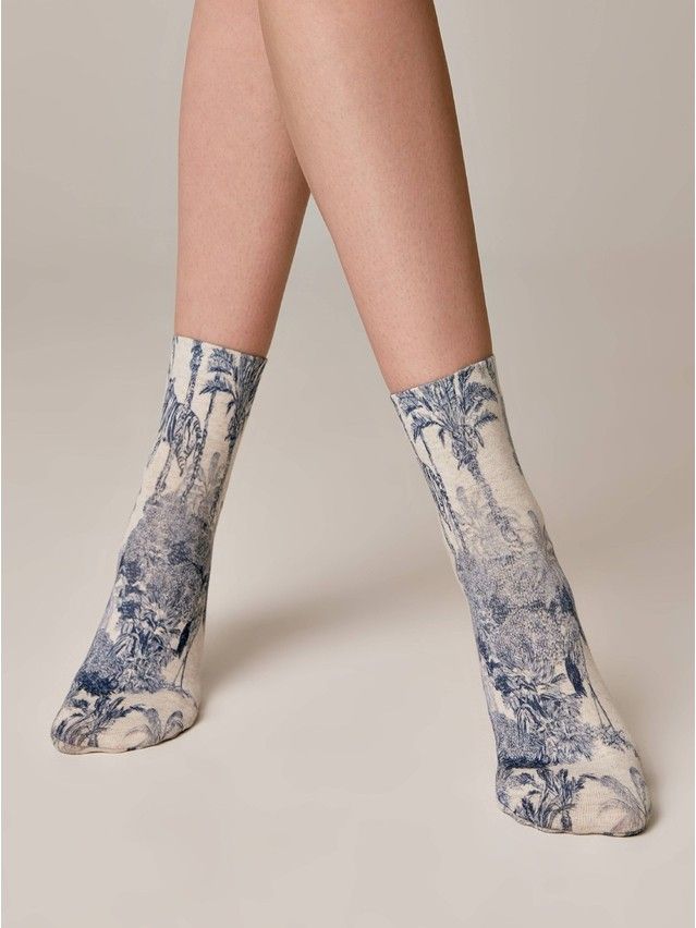 Women's socks CONTE ELEGANT FANTASY, s.23-25, 400 light denim - 3