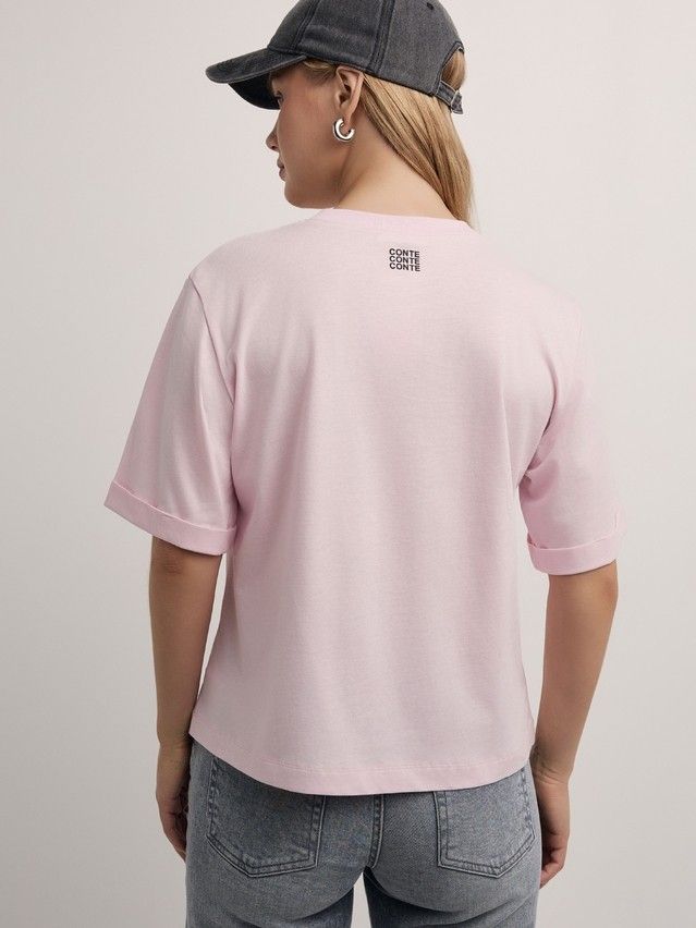 Women's polo neck shirt CONTE ELEGANT LD 2711, s.170-92, pink-lips - 4