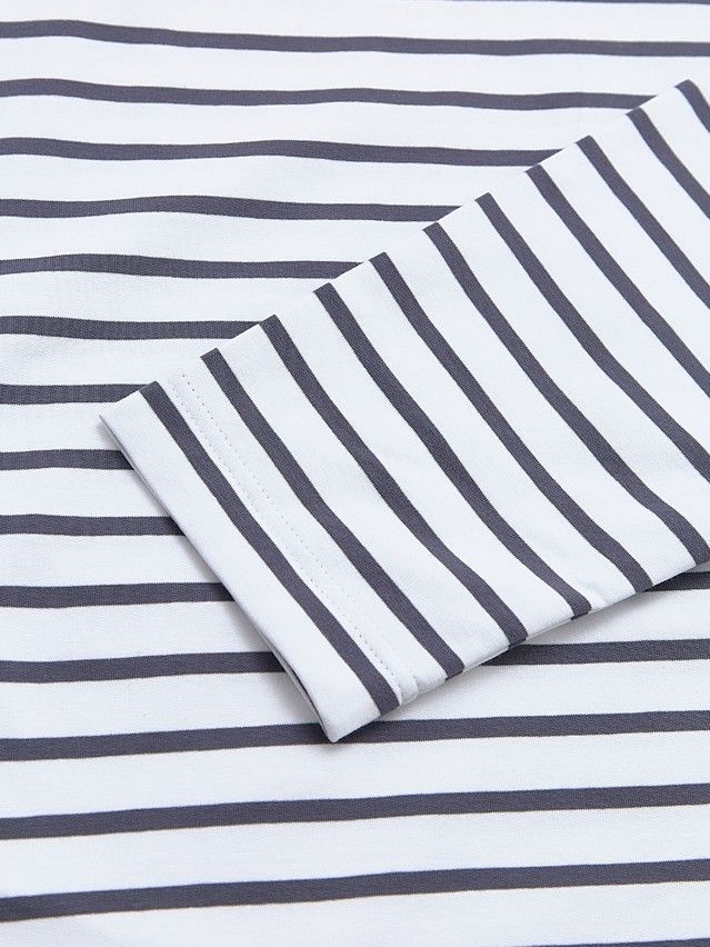 Women's polo neck shirt CONTE ELEGANT LD 3293, s.170-84, graphite-white strip - 4