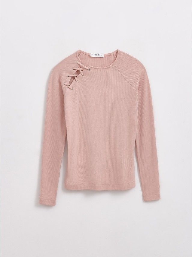 Women's polo neck shirt CONTE ELEGANT LD 2373, s.170-92, pink clay - 1