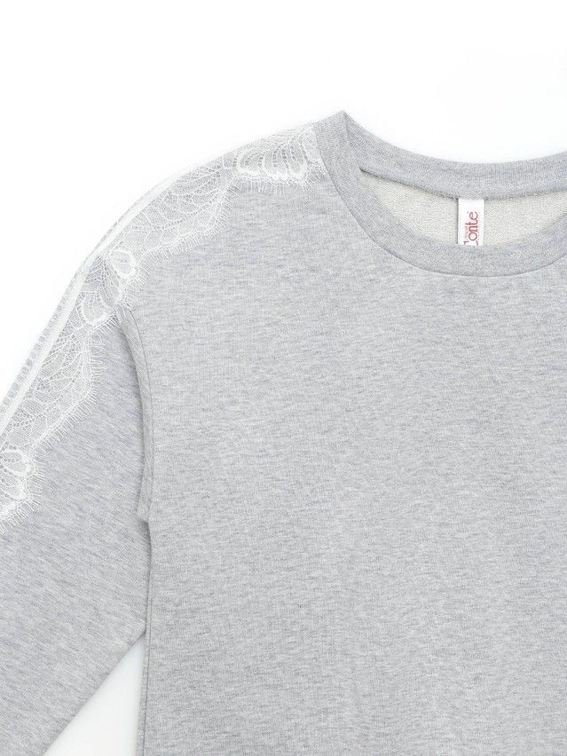 Sweatshirt for girls DD 1074, s.128,134-68, shiny grey - 5