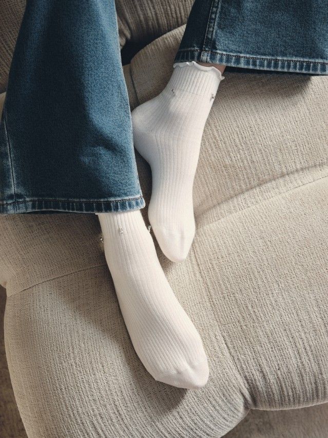 Women's socks CONTE, s.23-25, 1157 milky - 5