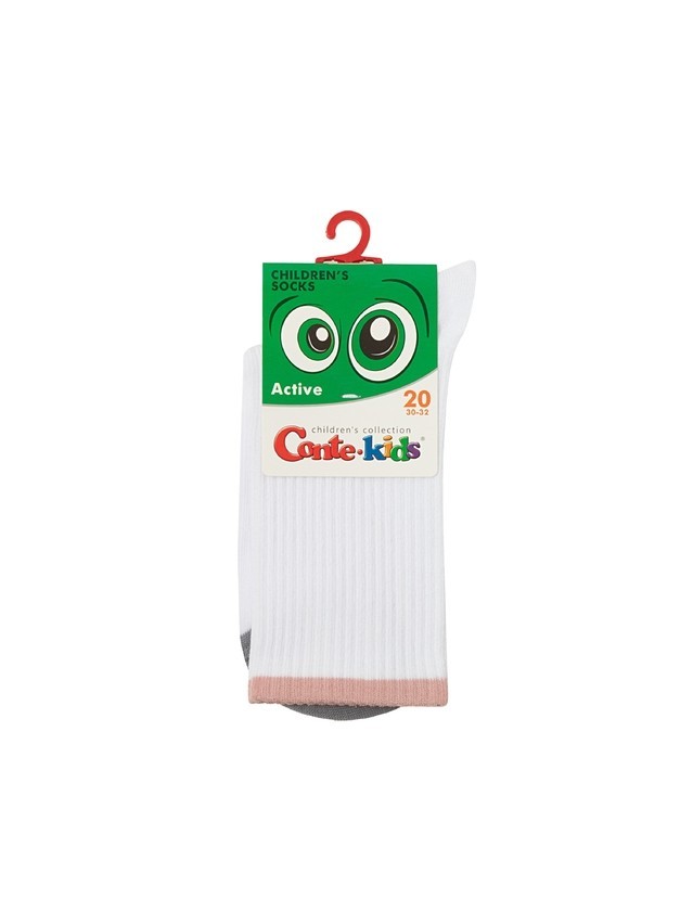 Children's socks CONTE-KIDS ACTIVE, s.16, 1021 white-ash pink - 5