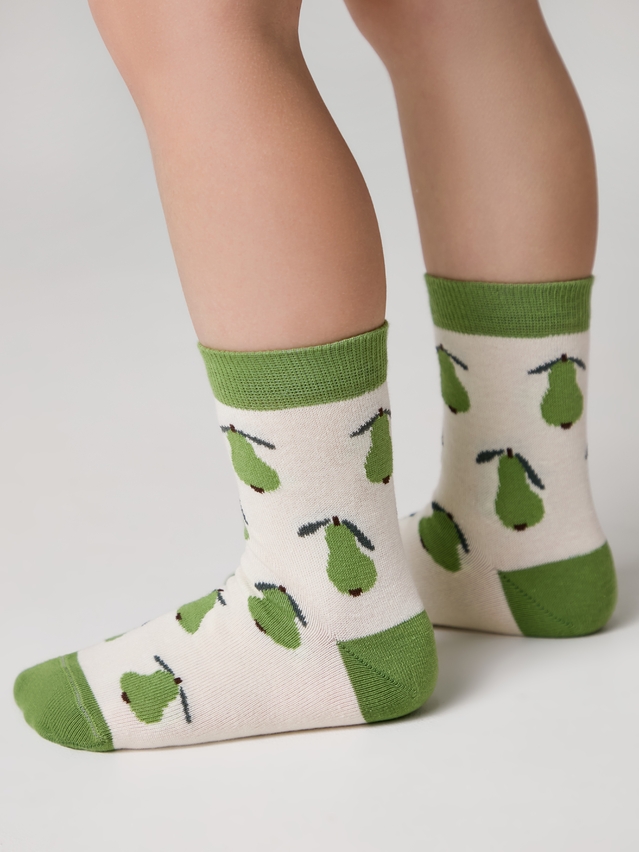 Children's socks CONTE-KIDS TIP-TOP, s.12, 1035 cream-green - 3