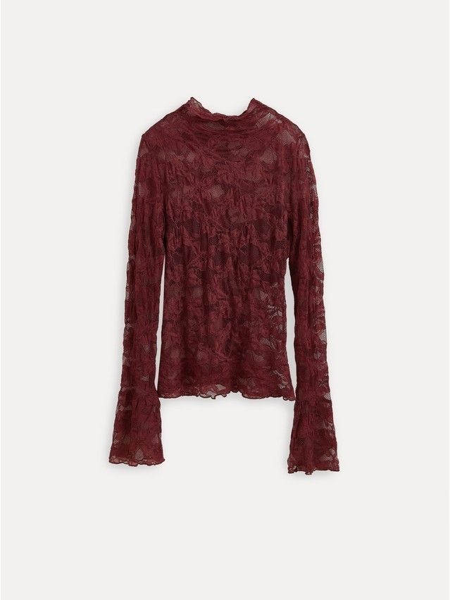Women's polo neck shirt CONTE LD 3491, s.170-84, burgundy - 7