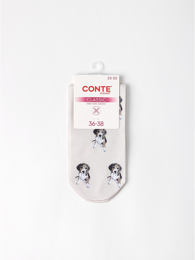 Women's socks CONTE ELEGANT CLASSIC, s.23-25, 1164 beige - 5