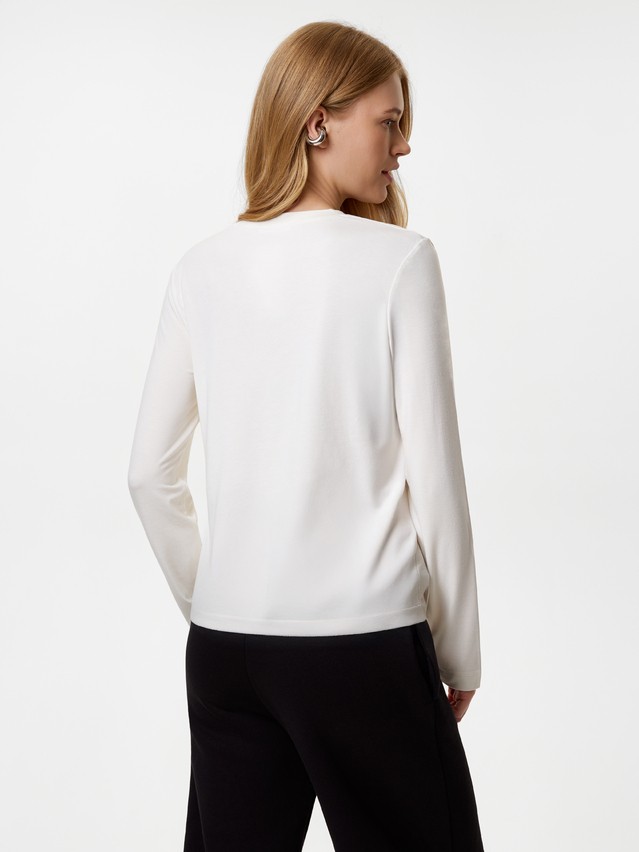 Women's polo neck shirt CONTE LD 3296, s.170-84, off-white - 2