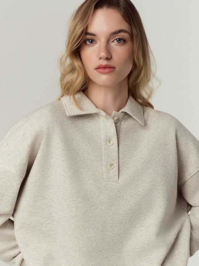 Women's polo neck shirt CONTE LD 3376, s.170-88, melange - 1