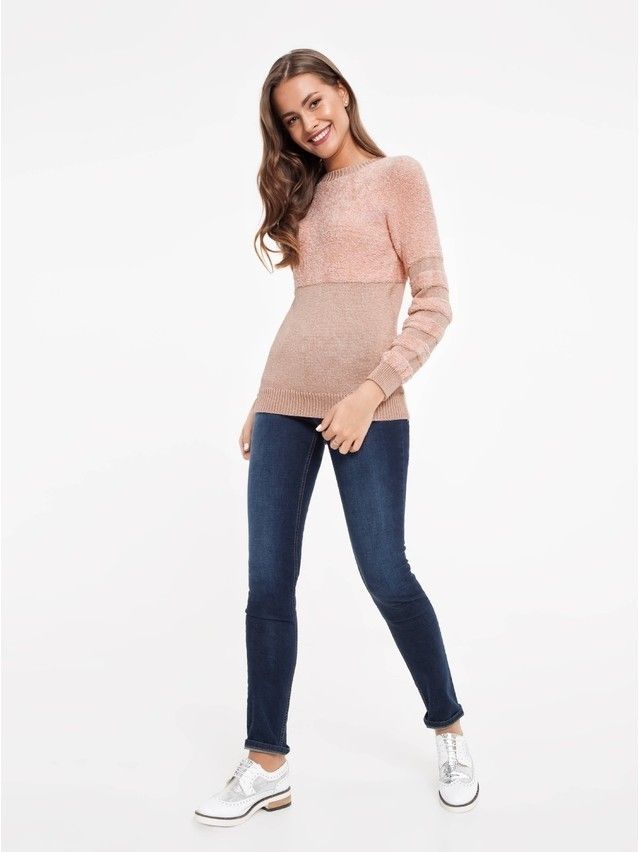 Women's polo neck shirt CONTE ELEGANT LDK041, s.170-84, ash pink - 3