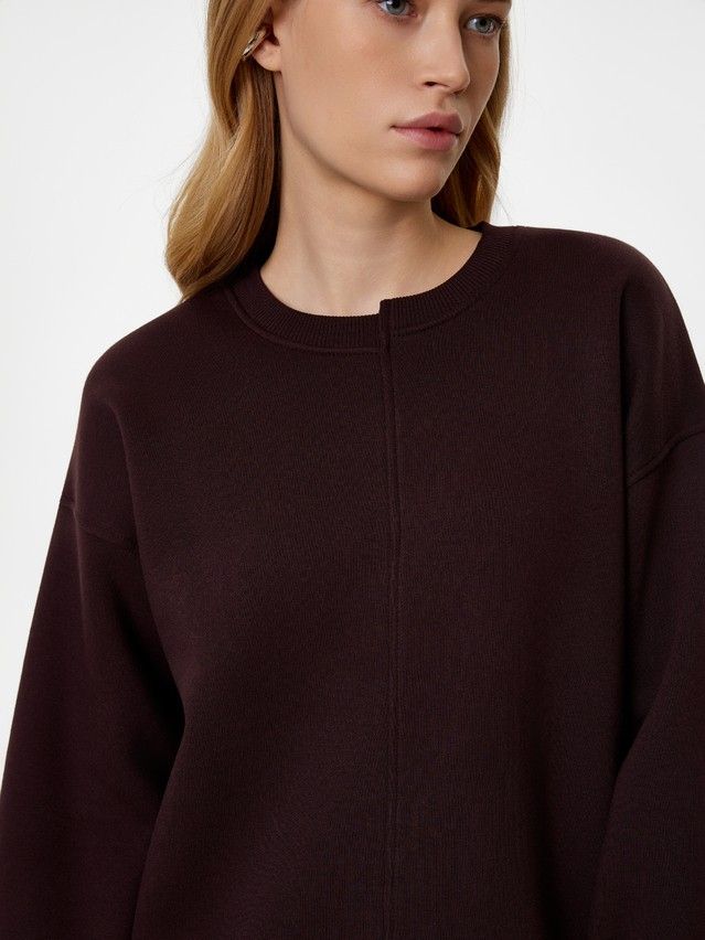 Women's polo neck shirt CONTE LD 3231, s.170-84, dark chocolate - 2