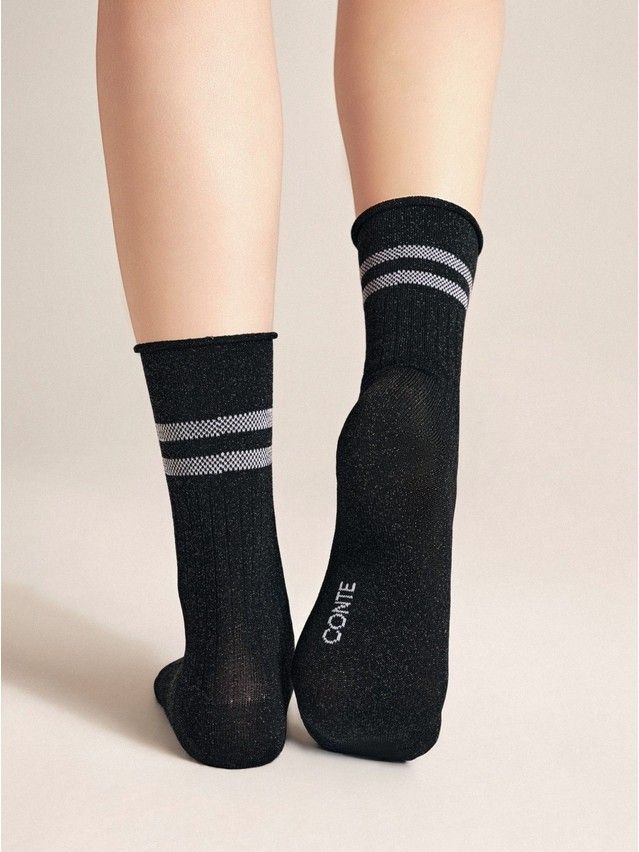 Women's socks CONTE ELEGANT FANTASY, s.23-25, 596 black - 2