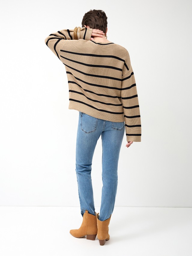Women's pullover CONTE ELEGANT LDK24115, s.170-84, camel-black - 3