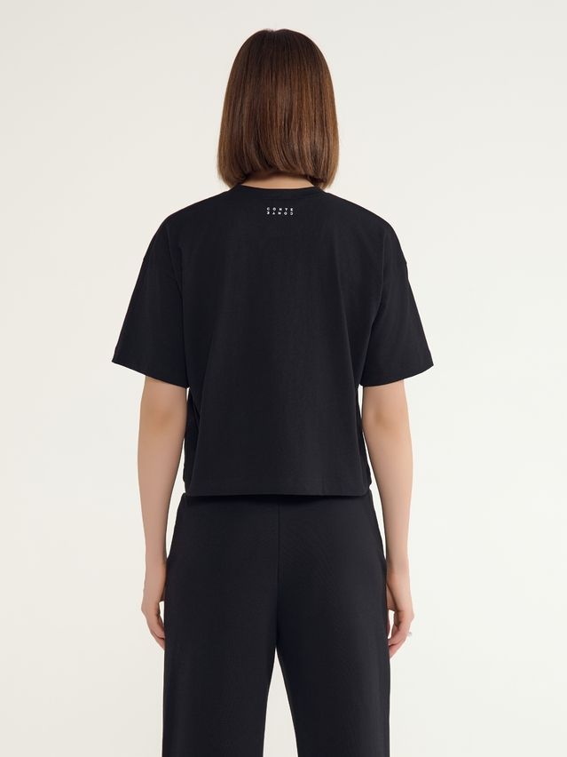 Women's polo neck shirt CONTE ELEGANT LD 3032, s.170-92, black-eyes - 2