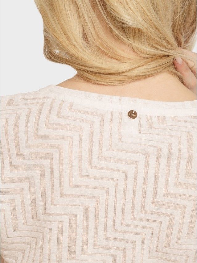 Women's polo neck shirt CONTE ELEGANT LD 705, s.158,164-100, peach - 2