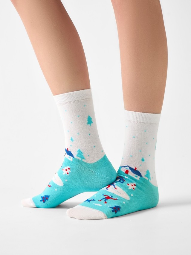 Women's socks CONTE ELEGANT NEW YEAR, s.23-25, 1025 turquoise - 1