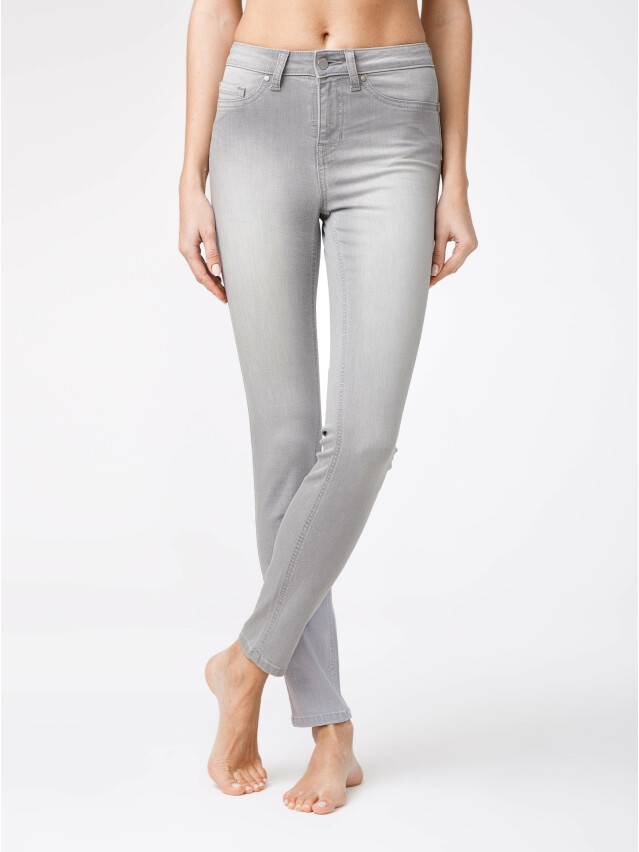 Denim trousers CONTE ELEGANT CON-127, s.170-102, light grey - 2