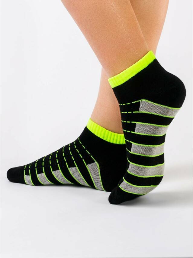 Women's socks CONTE ELEGANT CLASSIC, s.23, 067 black-lettuce green - 1