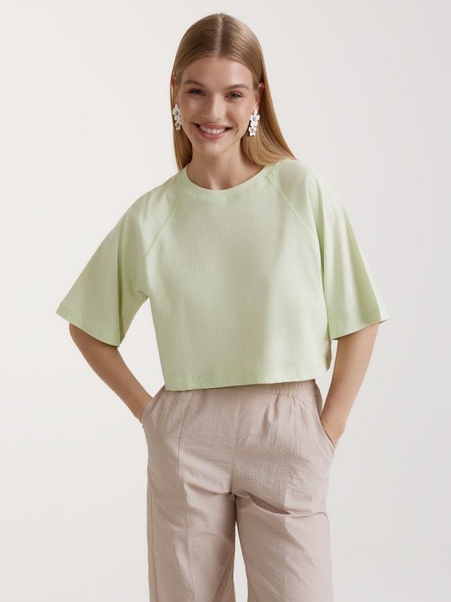 Women's polo neck shirt CONTE ELEGANT LD 3093, s.170-84, pistachio - 2