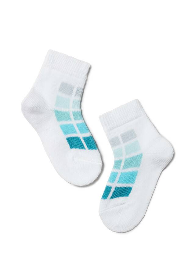 Children's socks CONTE-KIDS TIP-TOP, s.15-17, 217 white-turquoise - 1