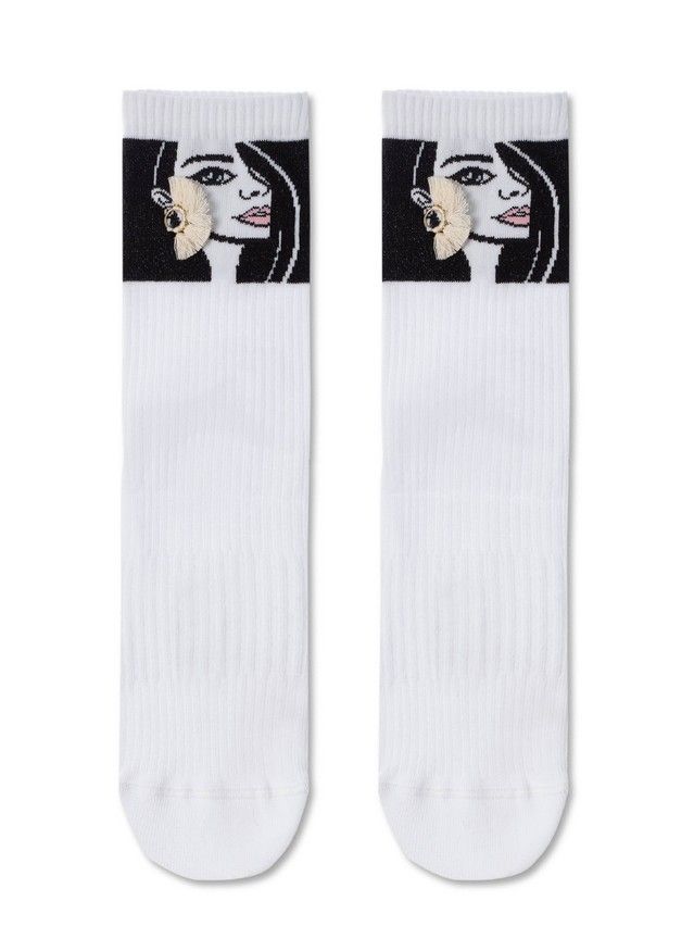 Women's socks CONTE ELEGANT FANTASY, s.23-25, 248 white - 3