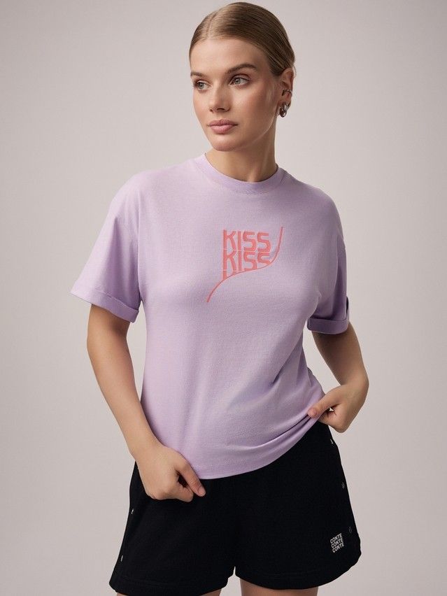 Women's polo neck shirt CONTE ELEGANT LD 2699, s.170-92, lavender-kiss - 1